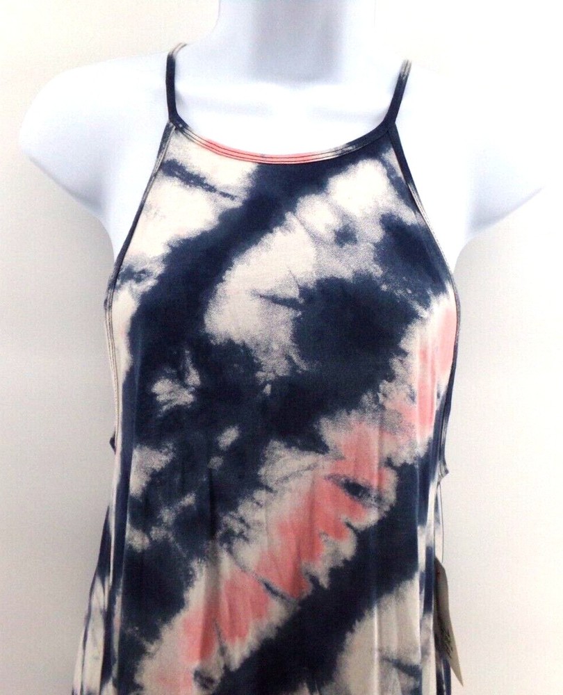 Billabong Womens midi Dress - SZ Small Tyedye tie dye blue and pink tunic top - Picture 4 of 9